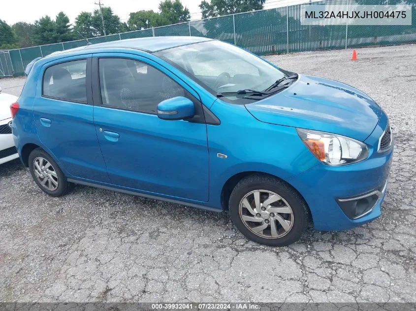 2018 Mitsubishi Mirage Se VIN: ML32A4HJXJH004475 Lot: 39932041