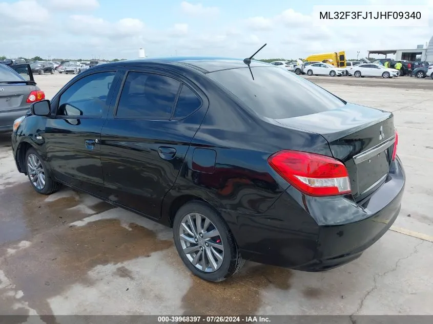 2018 Mitsubishi Mirage G4 Es VIN: ML32F3FJ1JHF09340 Lot: 39968397