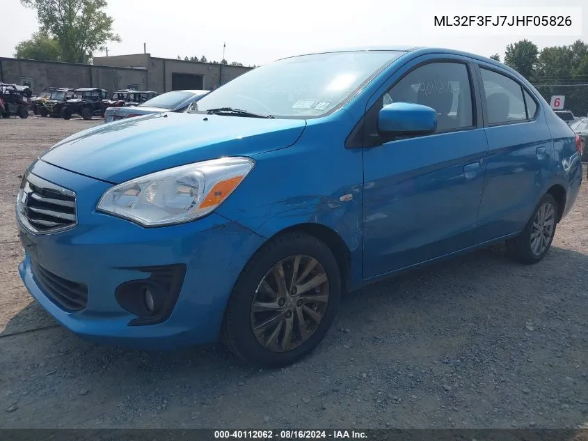 2018 Mitsubishi Mirage G4 G4 Es VIN: ML32F3FJ7JHF05826 Lot: 40112062