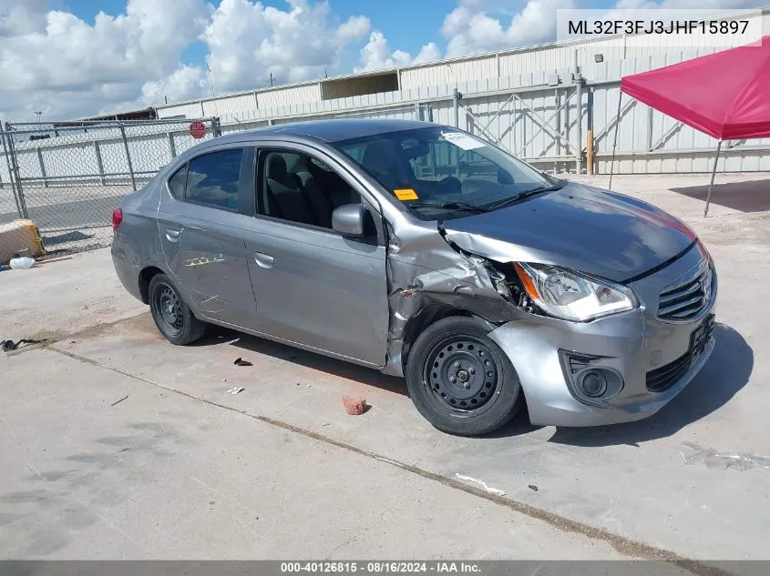 2018 Mitsubishi Mirage G4 Es VIN: ML32F3FJ3JHF15897 Lot: 40126815