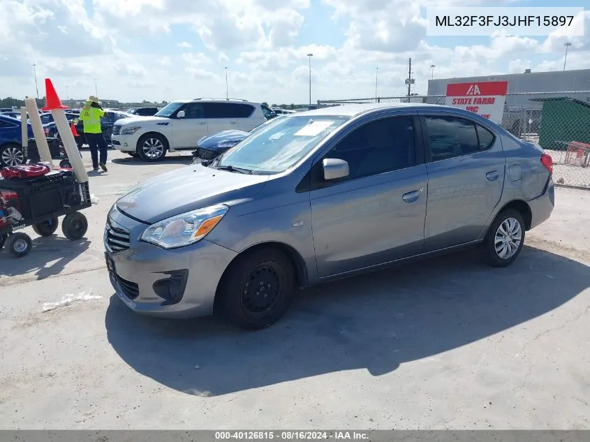 2018 Mitsubishi Mirage G4 Es VIN: ML32F3FJ3JHF15897 Lot: 40126815