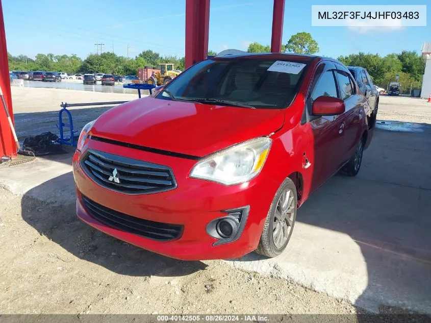 2018 Mitsubishi Mirage G4 Es VIN: ML32F3FJ4JHF03483 Lot: 40142505