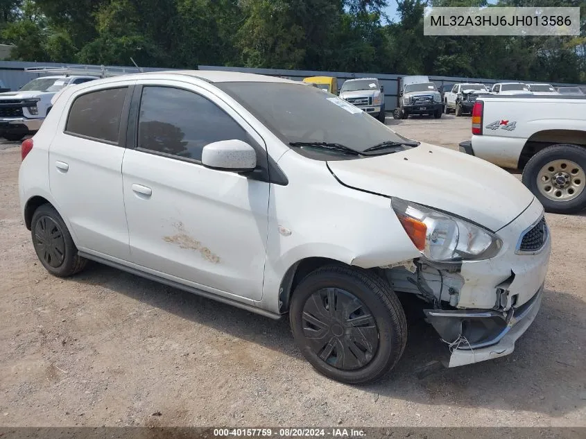 2018 Mitsubishi Mirage Es VIN: ML32A3HJ6JH013586 Lot: 40157759