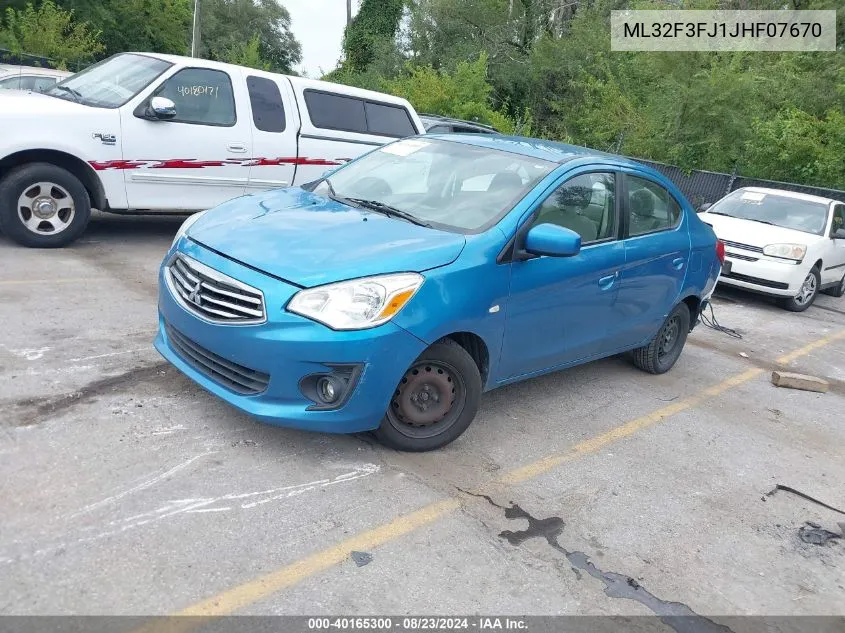 ML32F3FJ1JHF07670 2018 Mitsubishi Mirage G4 Es