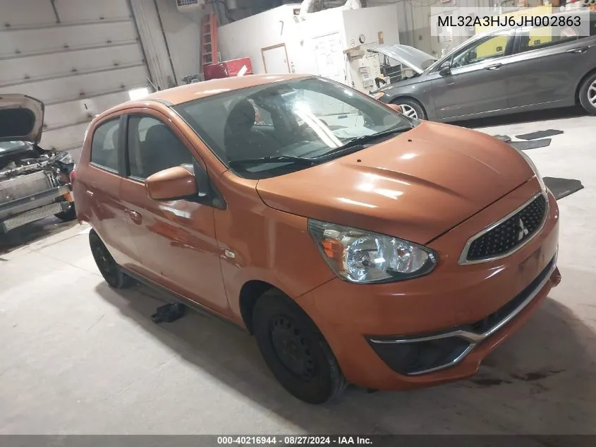 ML32A3HJ6JH002863 2018 Mitsubishi Mirage Es