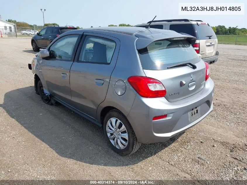 ML32A3HJ8JH014805 2018 Mitsubishi Mirage Es