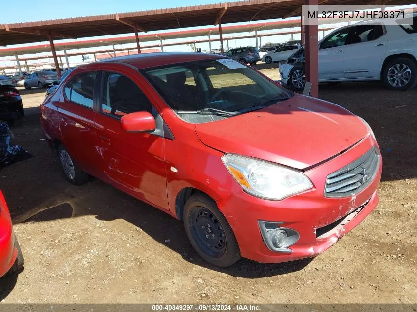 2018 Mitsubishi Mirage G4 Es VIN: ML32F3FJ7JHF08371 Lot: 40349297