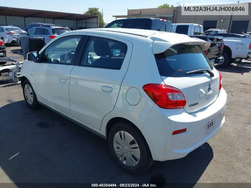 ML32A3HJ4JH006846 2018 Mitsubishi Mirage Es