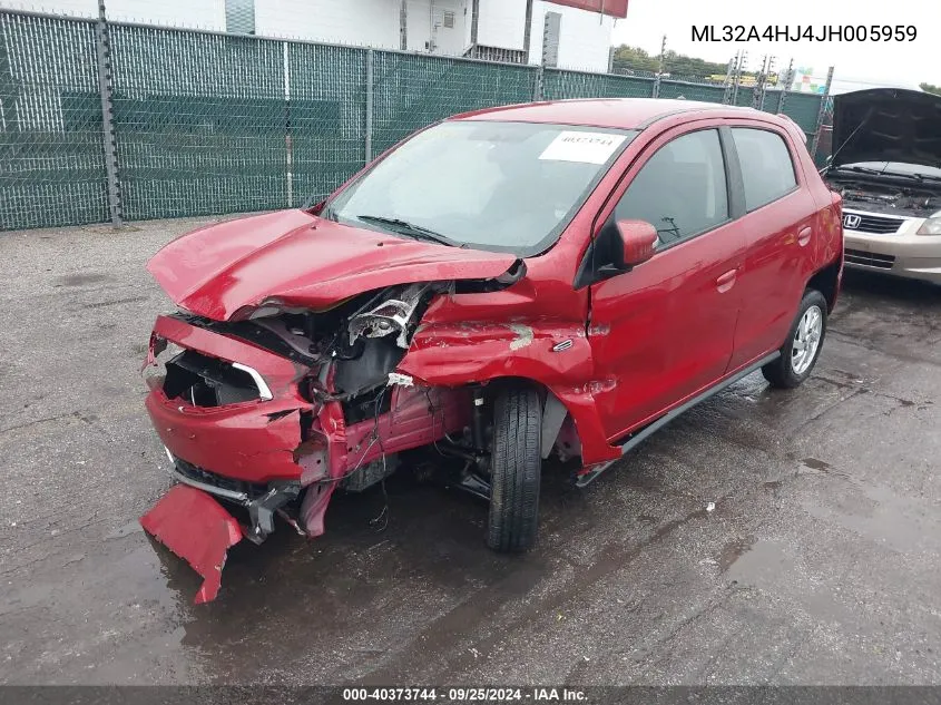 ML32A4HJ4JH005959 2018 Mitsubishi Mirage Se