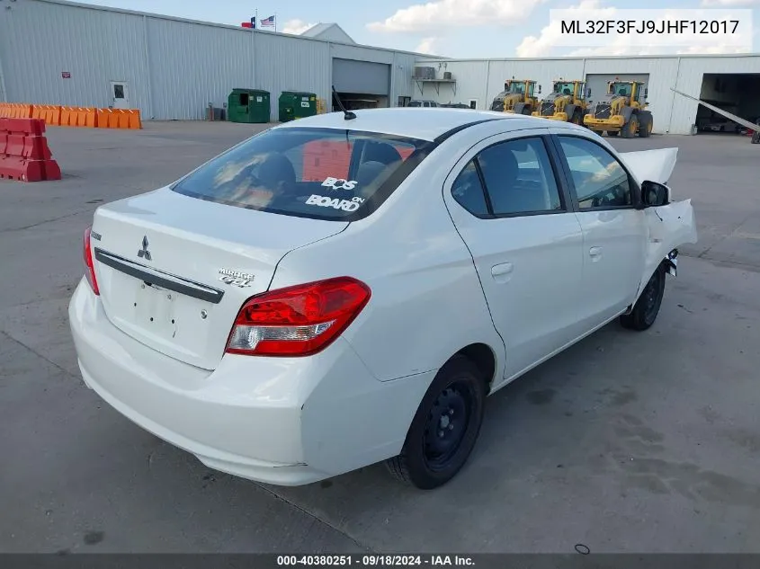 2018 Mitsubishi Mirage G4 Es VIN: ML32F3FJ9JHF12017 Lot: 40380251