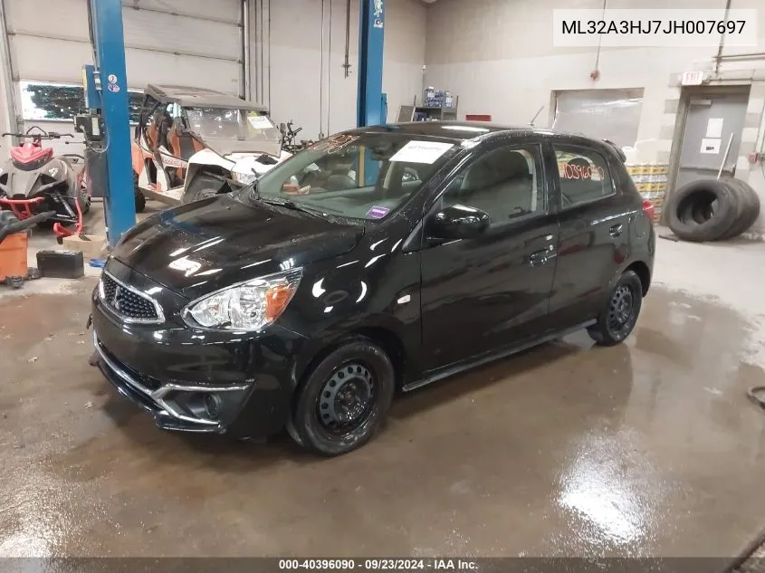 2018 Mitsubishi Mirage Es VIN: ML32A3HJ7JH007697 Lot: 40396090