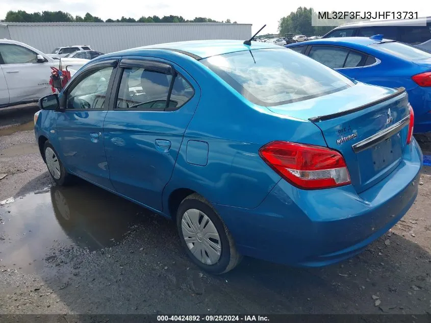 2018 Mitsubishi Mirage G4 Es VIN: ML32F3FJ3JHF13731 Lot: 40424892