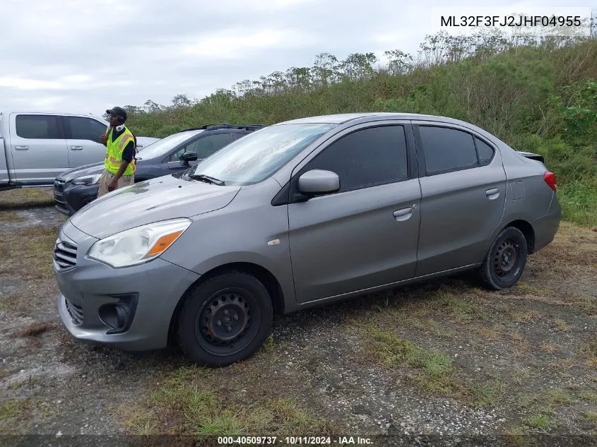 2018 Mitsubishi Mirage G4 Es VIN: ML32F3FJ2JHF04955 Lot: 40509737