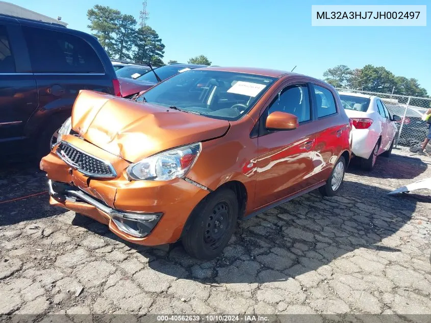 2018 Mitsubishi Mirage Es VIN: ML32A3HJ7JH002497 Lot: 40562639