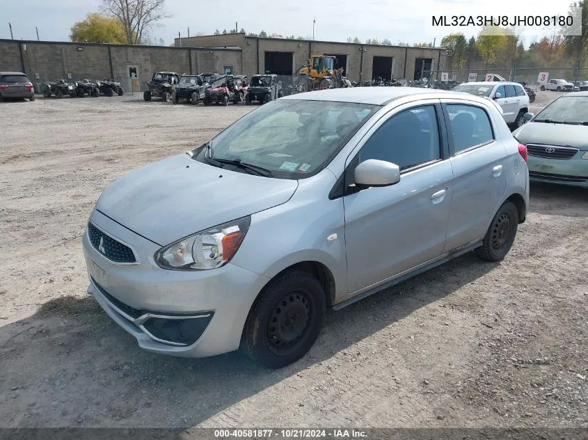 2018 Mitsubishi Mirage Es VIN: ML32A3HJ8JH008180 Lot: 40581877