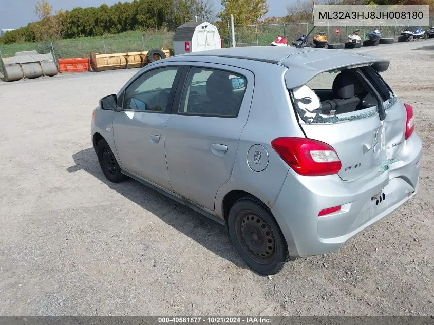 2018 Mitsubishi Mirage Es VIN: ML32A3HJ8JH008180 Lot: 40581877