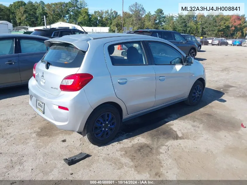 2018 Mitsubishi Mirage Es VIN: ML32A3HJ4JH008841 Lot: 40588501