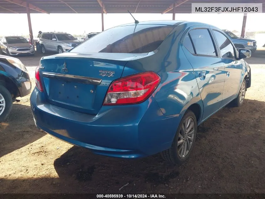 2018 Mitsubishi Mirage G4 Es VIN: ML32F3FJXJHF12043 Lot: 40595939