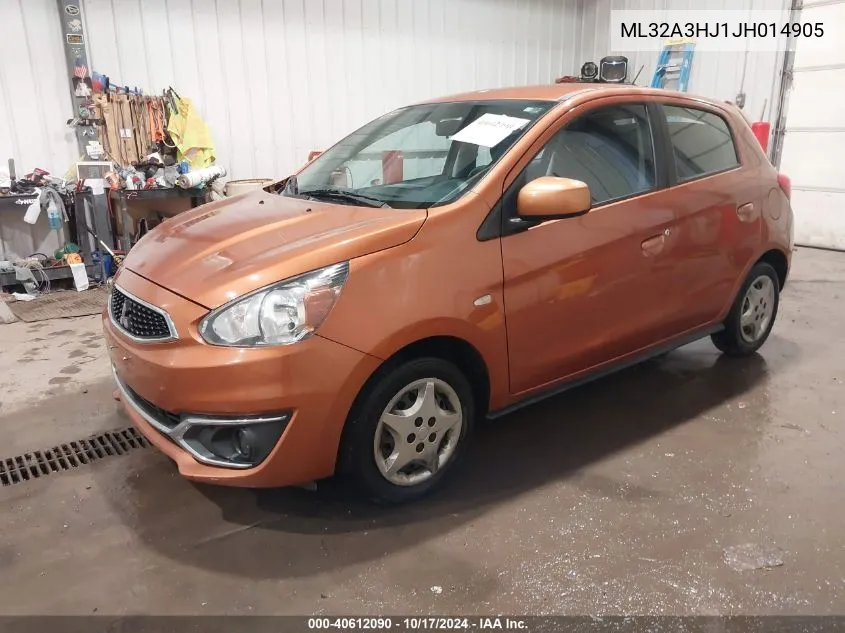 2018 Mitsubishi Mirage Es VIN: ML32A3HJ1JH014905 Lot: 40612090