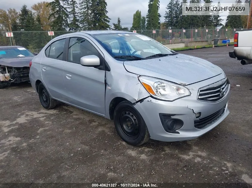 2018 Mitsubishi Mirage G4 Es VIN: ML32F3FJ2JHF07659 Lot: 40621327