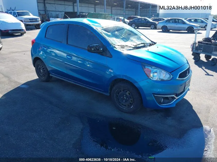 2018 Mitsubishi Mirage Es VIN: ML32A3HJ8JH001018 Lot: 40623638