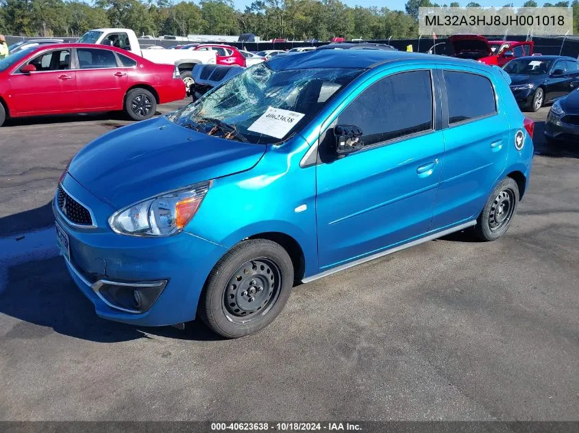 2018 Mitsubishi Mirage Es VIN: ML32A3HJ8JH001018 Lot: 40623638