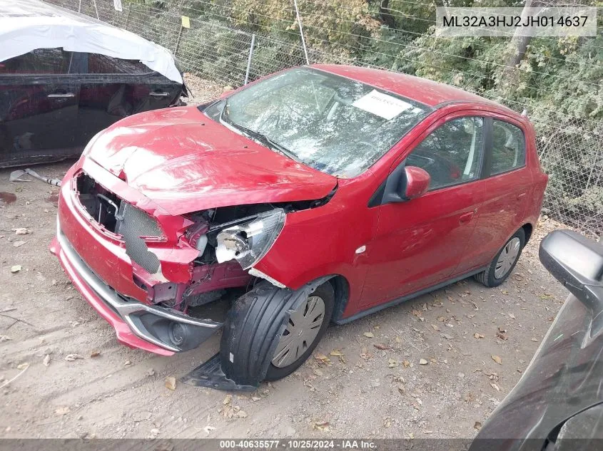 2018 Mitsubishi Mirage Es VIN: ML32A3HJ2JH014637 Lot: 40635577