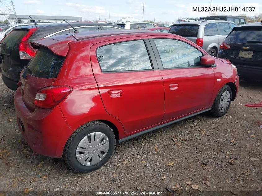 2018 Mitsubishi Mirage Es VIN: ML32A3HJ2JH014637 Lot: 40635577