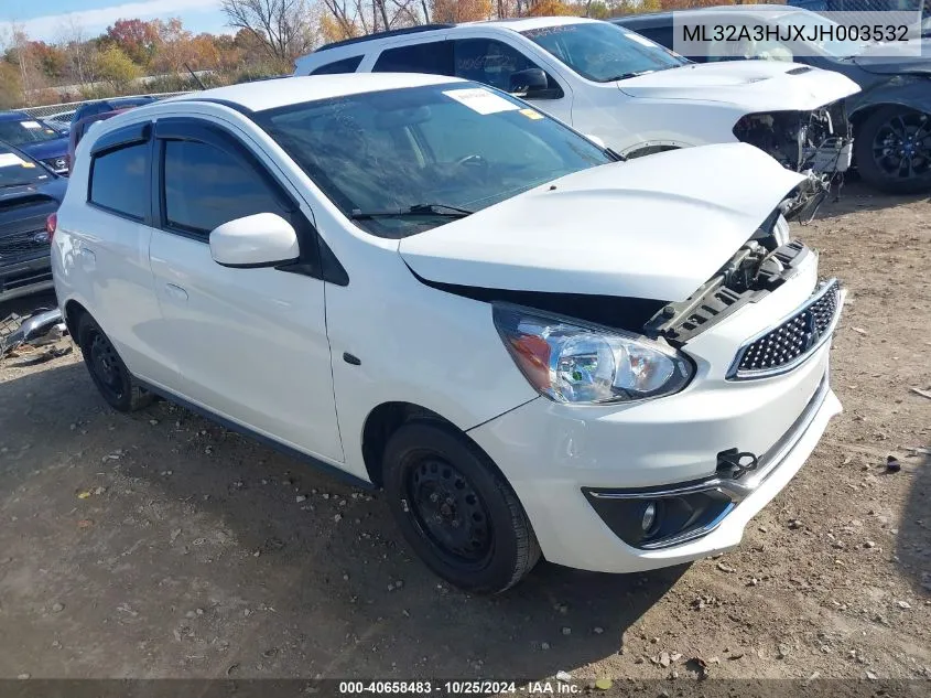 2018 Mitsubishi Mirage Es VIN: ML32A3HJXJH003532 Lot: 40658483