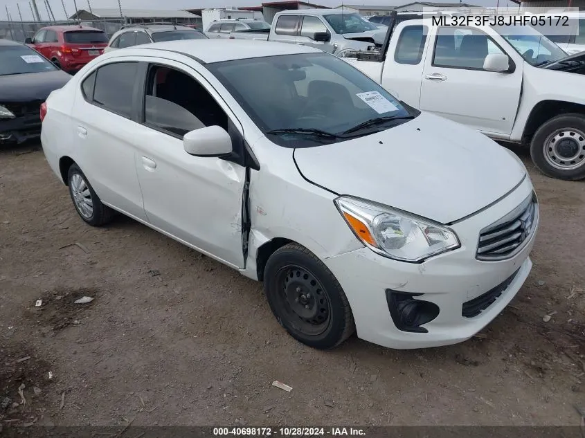 2018 Mitsubishi Mirage G4 Es VIN: ML32F3FJ8JHF05172 Lot: 40698172