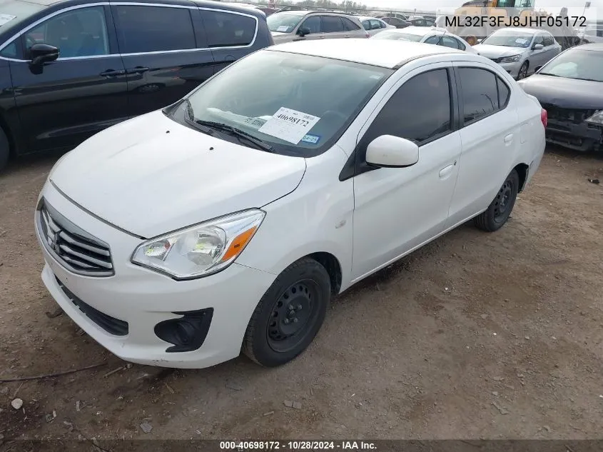 2018 Mitsubishi Mirage G4 Es VIN: ML32F3FJ8JHF05172 Lot: 40698172