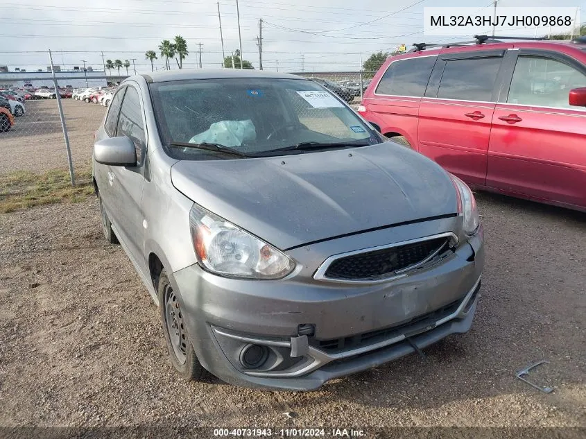 2018 Mitsubishi Mirage Es VIN: ML32A3HJ7JH009868 Lot: 40731943