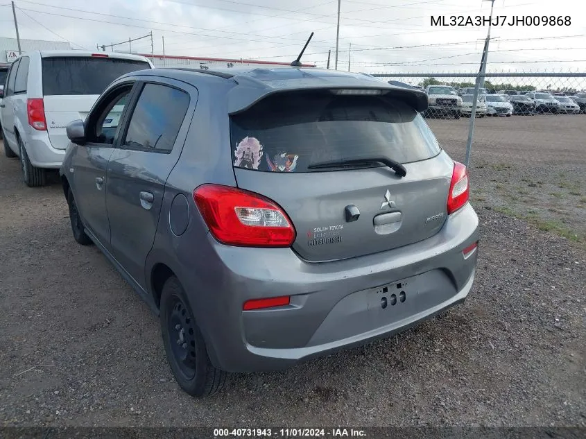 2018 Mitsubishi Mirage Es VIN: ML32A3HJ7JH009868 Lot: 40731943