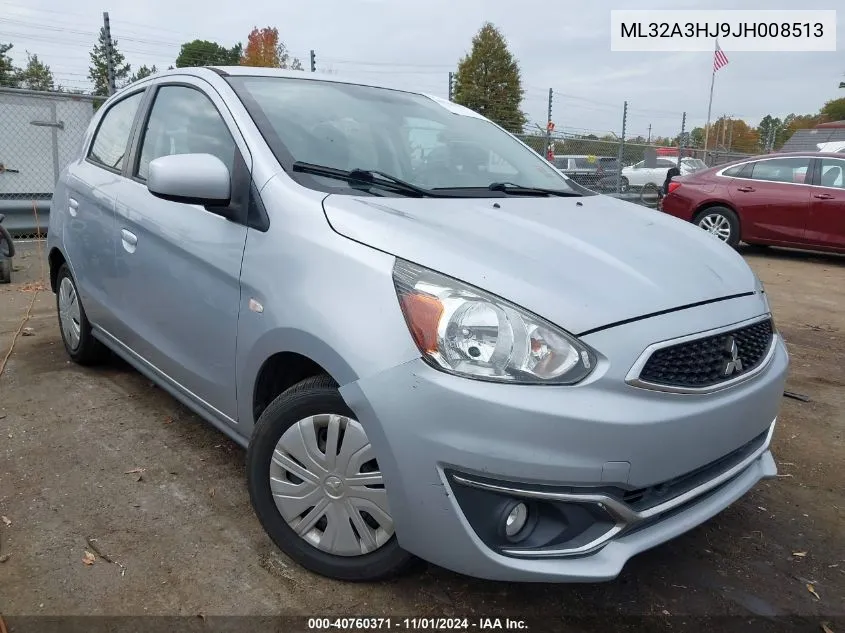 2018 Mitsubishi Mirage Es VIN: ML32A3HJ9JH008513 Lot: 40760371