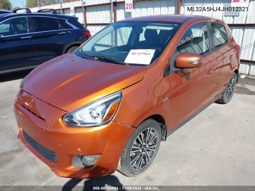 2018 Mitsubishi Mirage Gt VIN: ML32A5HJ4JH012321 Lot: 40765964