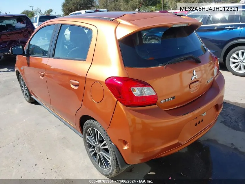 2018 Mitsubishi Mirage Gt VIN: ML32A5HJ4JH012321 Lot: 40765964