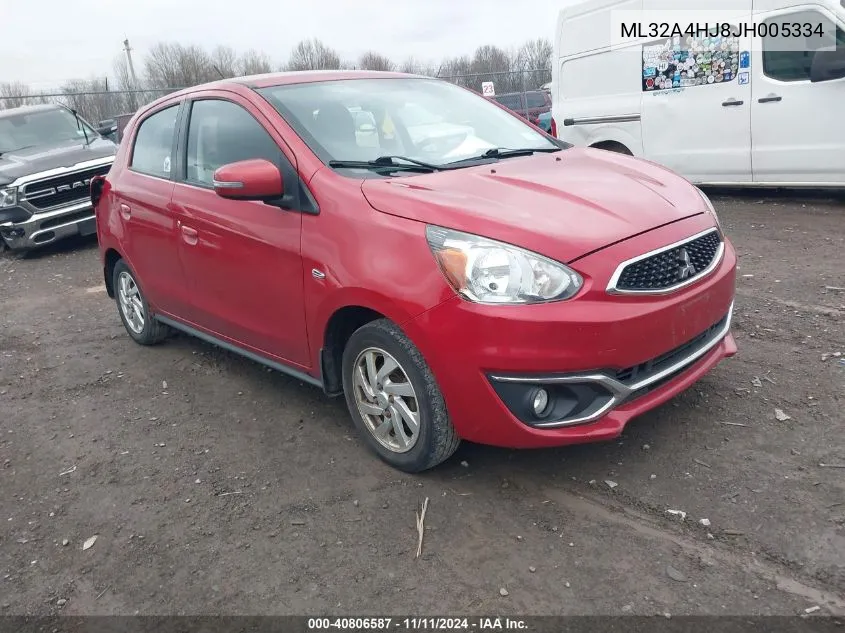 2018 Mitsubishi Mirage Se VIN: ML32A4HJ8JH005334 Lot: 40806587