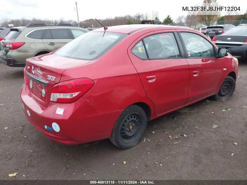 2018 Mitsubishi Mirage Es VIN: ML32F3FJ8JHF12204 Lot: 40813118