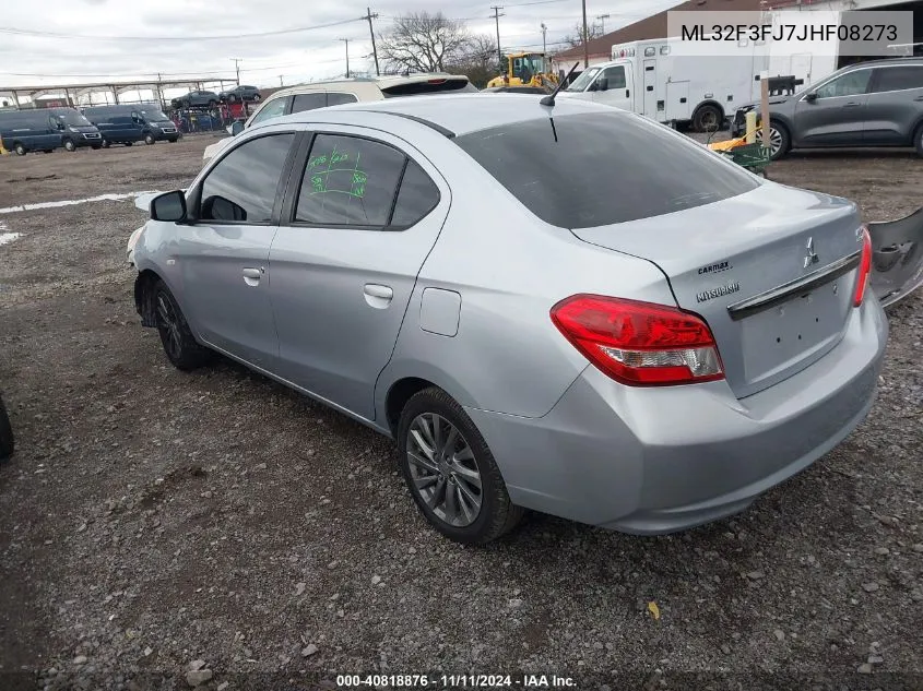 2018 Mitsubishi Mirage G4 Es VIN: ML32F3FJ7JHF08273 Lot: 40818876