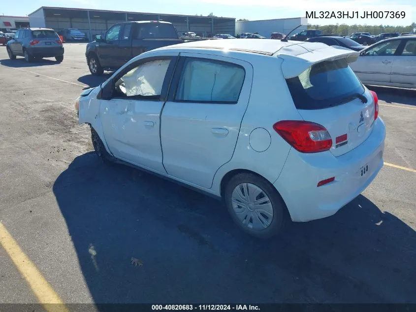 2018 Mitsubishi Mirage Es VIN: ML32A3HJ1JH007369 Lot: 40820683