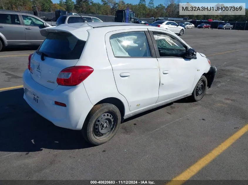 2018 Mitsubishi Mirage Es VIN: ML32A3HJ1JH007369 Lot: 40820683