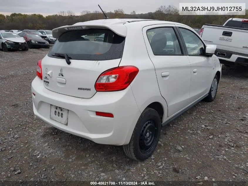 2018 Mitsubishi Mirage Es VIN: ML32A3HJ9JH012755 Lot: 40821708