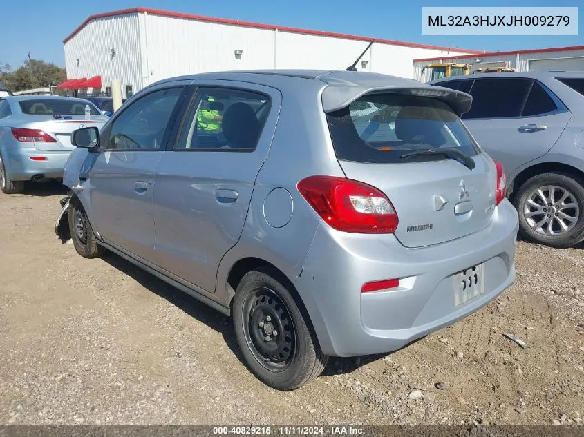 2018 Mitsubishi Mirage Es VIN: ML32A3HJXJH009279 Lot: 40829215