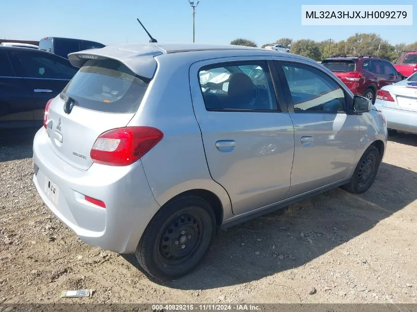 2018 Mitsubishi Mirage Es VIN: ML32A3HJXJH009279 Lot: 40829215