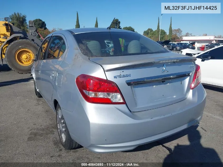 2018 Mitsubishi Mirage G4 Es VIN: ML32F3FJ1JHF14425 Lot: 40843893