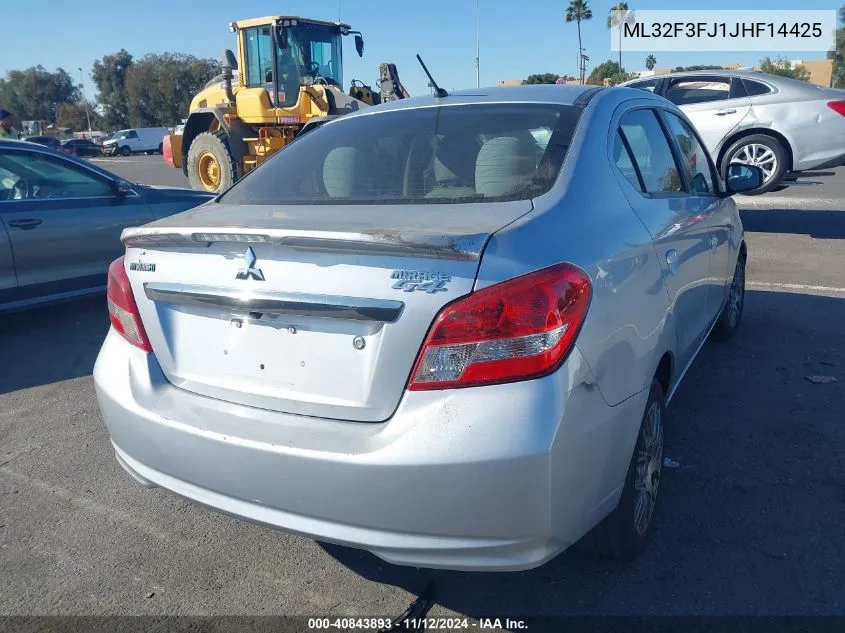 2018 Mitsubishi Mirage G4 Es VIN: ML32F3FJ1JHF14425 Lot: 40843893