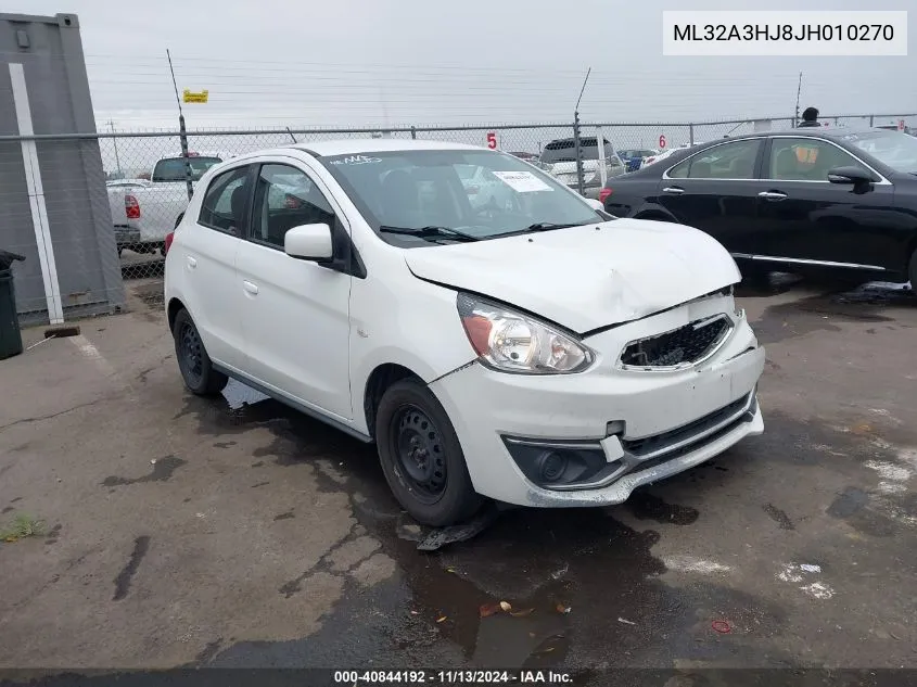 2018 Mitsubishi Mirage Es VIN: ML32A3HJ8JH010270 Lot: 40844192