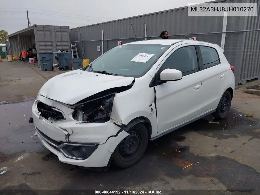 2018 Mitsubishi Mirage Es VIN: ML32A3HJ8JH010270 Lot: 40844192