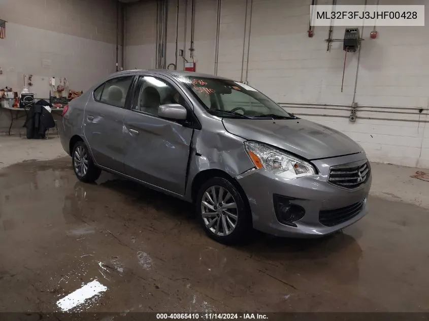 2018 Mitsubishi Mirage G4 Es VIN: ML32F3FJ3JHF00428 Lot: 40865410