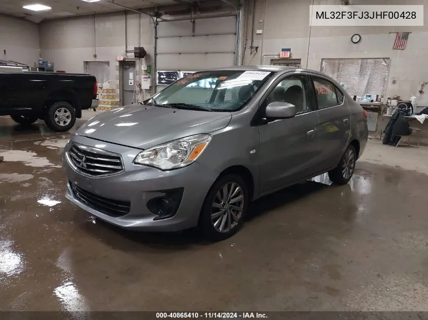 2018 Mitsubishi Mirage G4 Es VIN: ML32F3FJ3JHF00428 Lot: 40865410